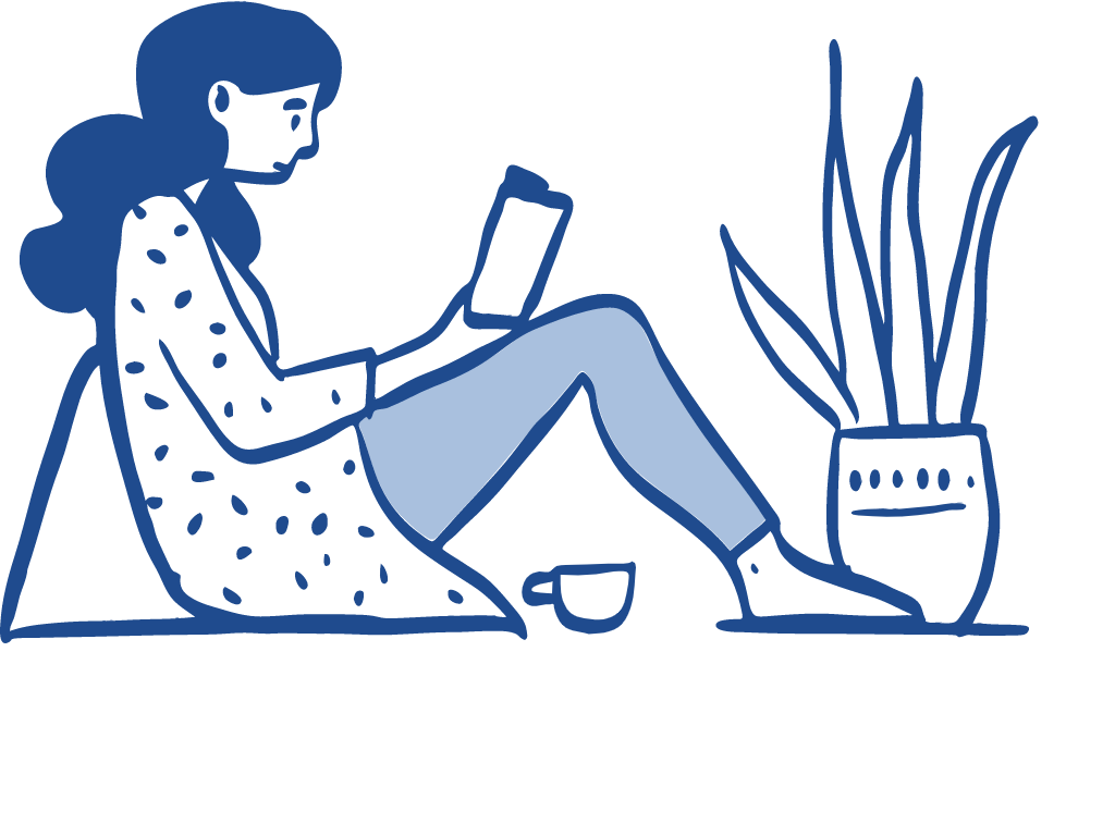 Person reading a book
